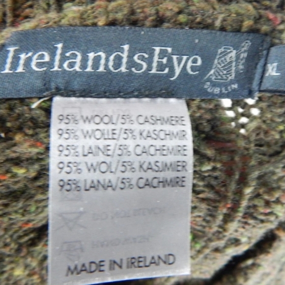 Irelands Eye Speckled Cable Knit Wool Cashmere Sweater - Picture 2 of 4